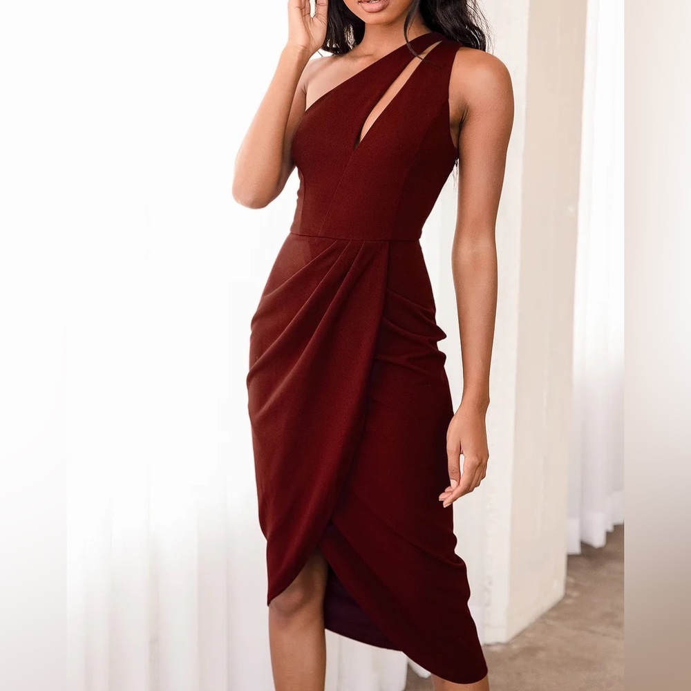 Lulu's one shoulder bodycon dress